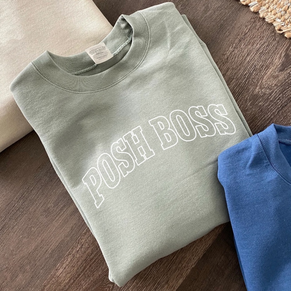 POSH BOSS | Crewneck Sweatshirt | Sage Green